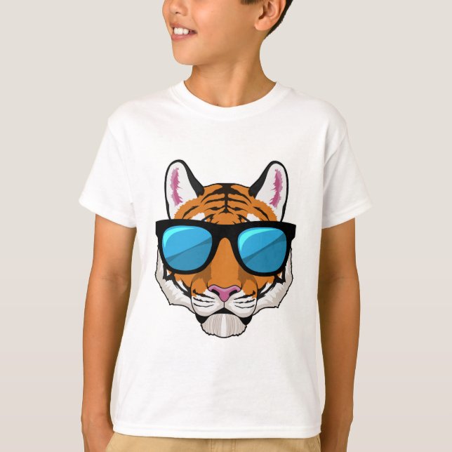 Tiger with Sunglasses T-Shirt (Front)