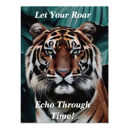Tiger with Tropical Background Photo Enlargement