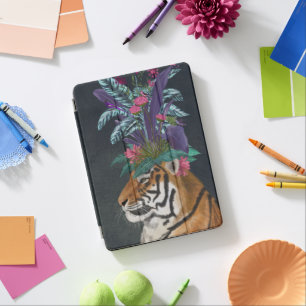 Tiger with Tropical Headpiece iPad Pro Cover
