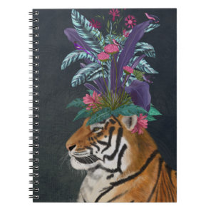 Tiger with Tropical Headpiece Notebook