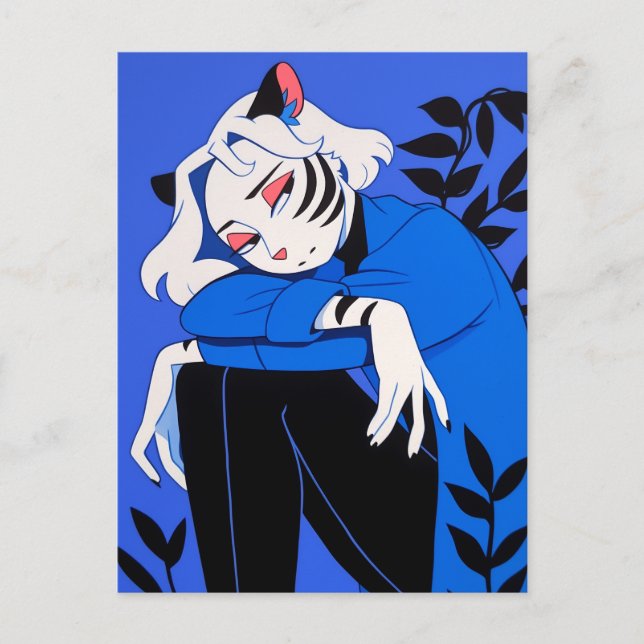 Tiger Woman Postcard (Front)