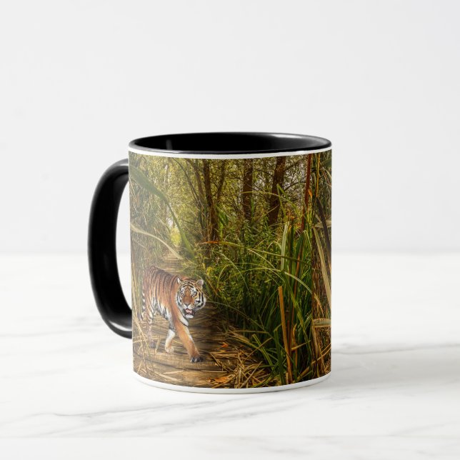 Tiger Woods Fantasy Trees Brush Mug (Front Left)