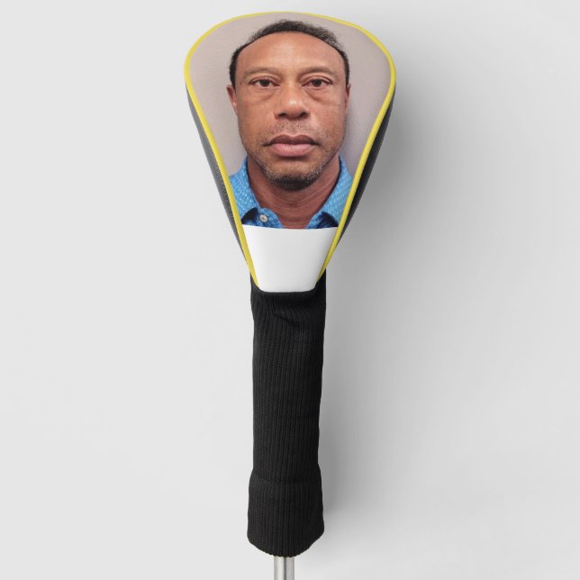 Tiger Woods Mug Shot Goat Driver Head Cover Sunday (Front)