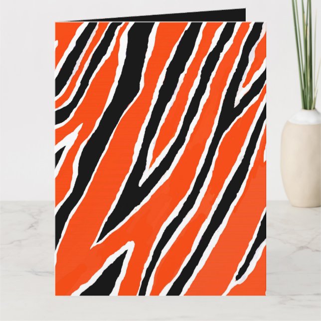 Tiger Wrapping Paper- Orange/Black Card (Front)