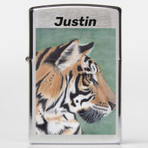 TIGER Zippo Lighter Personalize Name
