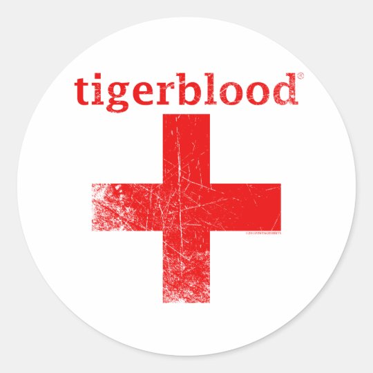 TIGERBLOOD CLASSIC ROUND STICKER