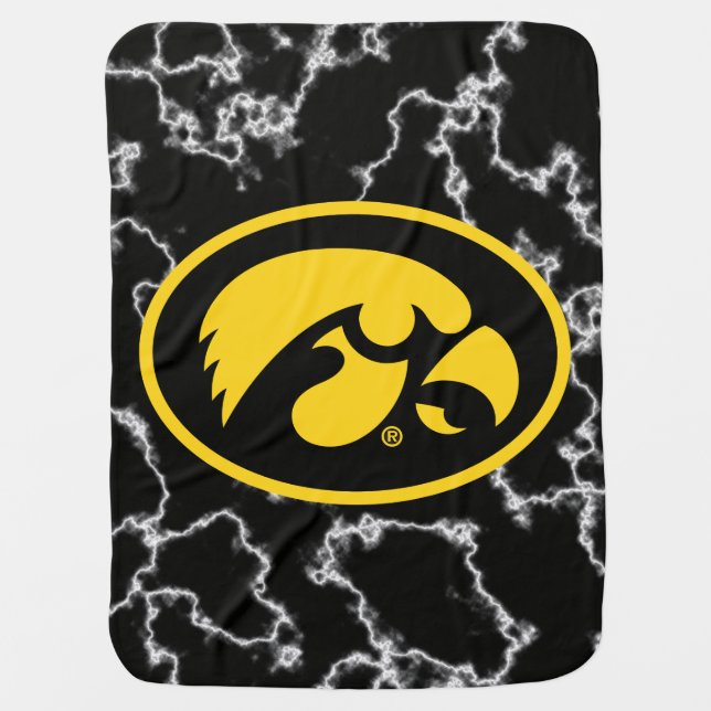 Tigerhawk Logo  Black Marble Baby Blanket (Front)