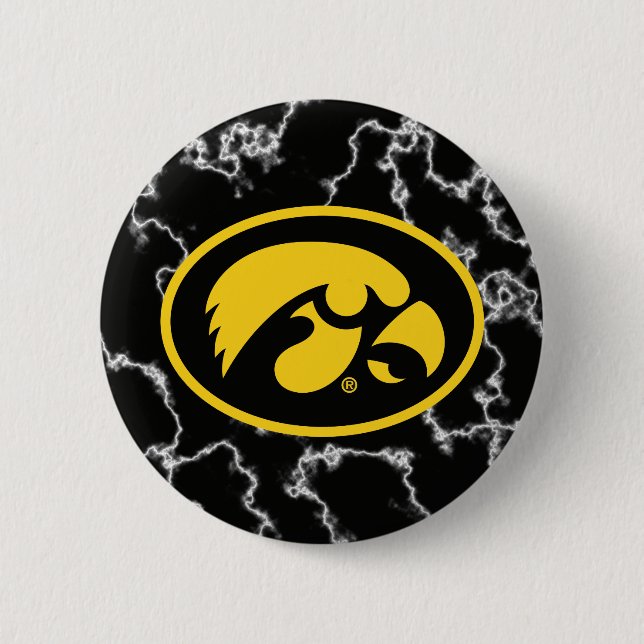 Tigerhawk Logo  Black Marble Button (Front)