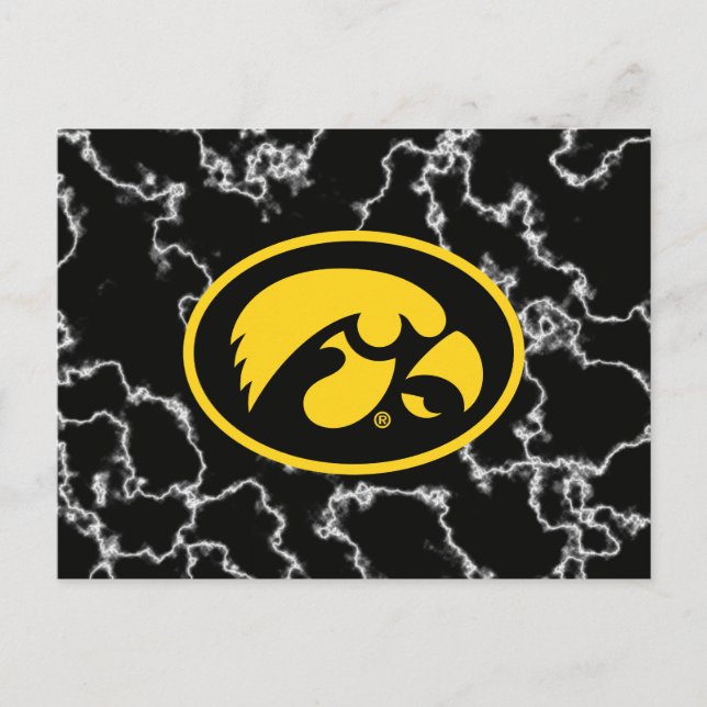 Tigerhawk Logo  Black Marble Invitation Postcard (Front)