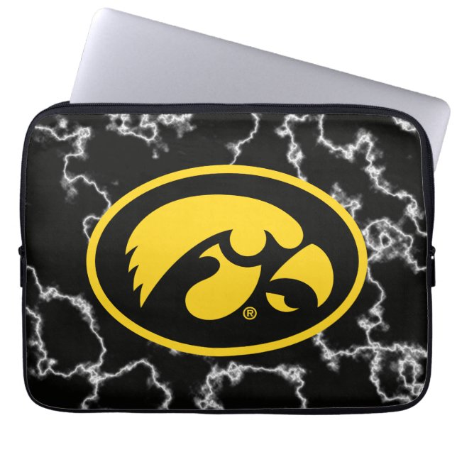 Tigerhawk Logo  Black Marble Laptop Sleeve (Front)