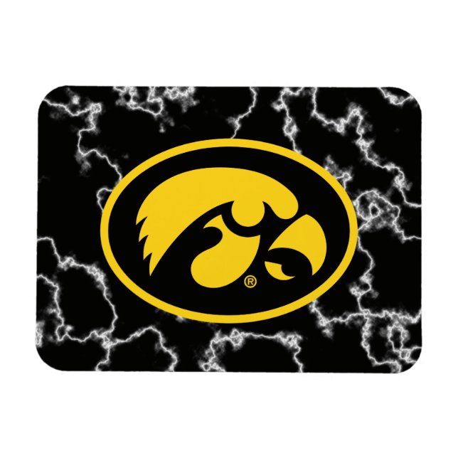 Tigerhawk Logo  Black Marble Magnet (Horizontal)