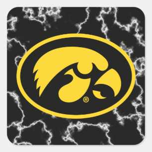 Tigerhawk Logo Black Marble Square Sticker