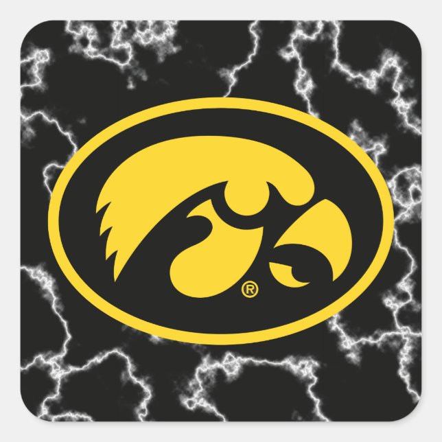 Tigerhawk Logo  Black Marble Square Sticker (Front)