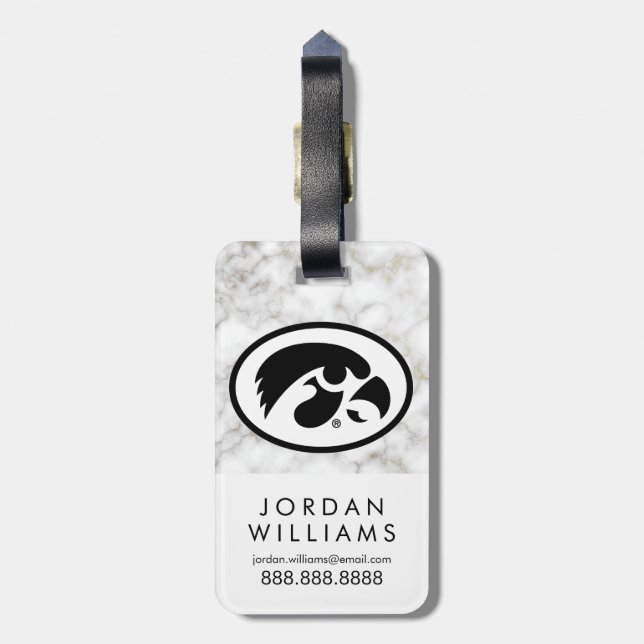 Tigerhawk | Marble Luggage Tag (Back Vertical)