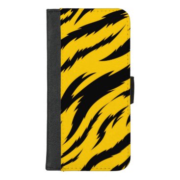 Tigerish: Tiger Yellow Stripe Pattern iPhone 8/7 Plus Wallet Case Tigerish: Tiger Yellow Stripe Pattern iPhone 8/7 Plus Wallet Case