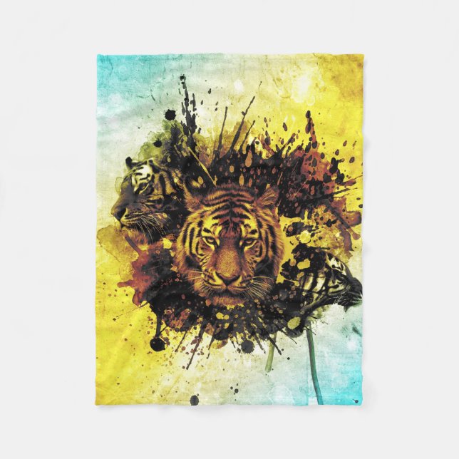 Tigers 3A Fleece Blanket (Front)