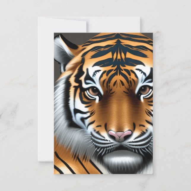 Tigers are one of the most magnificent and recogni thank you card (Front)