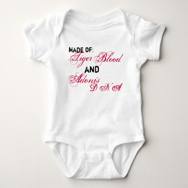 Tiger's Blood and Adonis DNA Baby Bodysuit (Front)