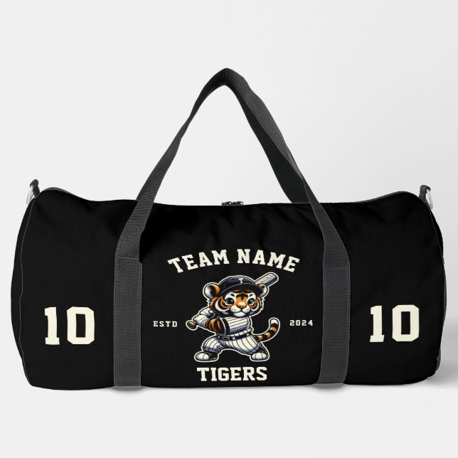 Tigers "Customizable" Baseball Duffle Bag (Front)
