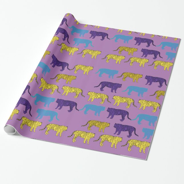 Tigers Digital art   Wrapping Paper (Unrolled)