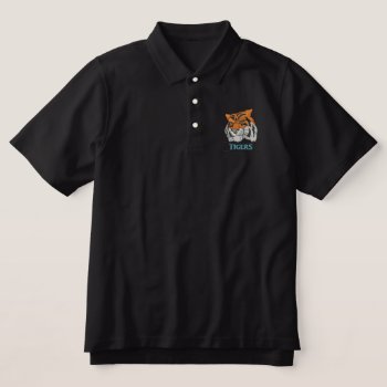 Tigers Embroidered Polo Shirt by ZazzleEmbroidery at Zazzle
