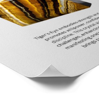 Tiger's Eye Crystal Meaning Poster | Zazzle