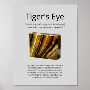 Tiger's Eye Crystal Meaning Poster