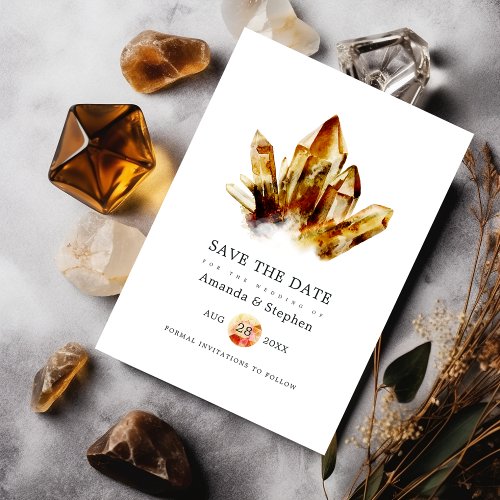 Tigers Eye Crystals Wedding Save The Date