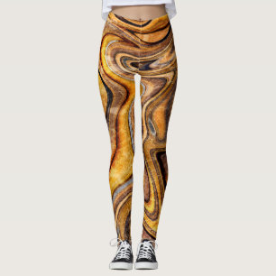 Tiger's eye gemstone leggings
