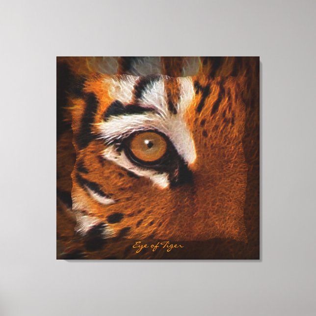 Tiger's Eye Wildlife Supporter Art on Canvas Print (Front)