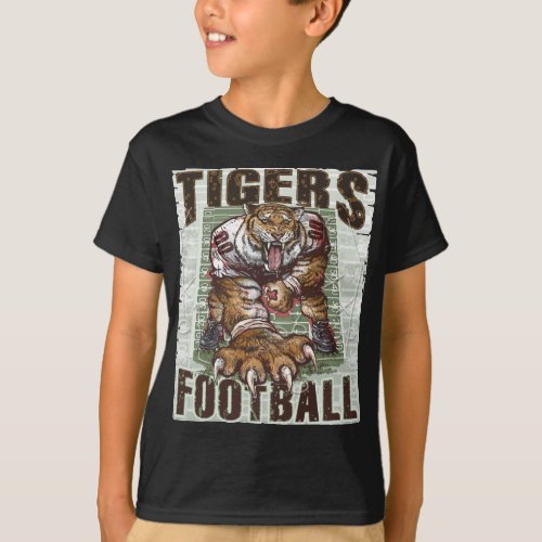 Tigers Football Rocks by Mudge Studios T_Shirt