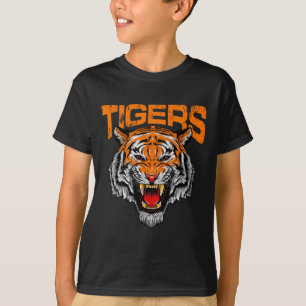 Tigers Football School Sports Distressed Game Day T-Shirt