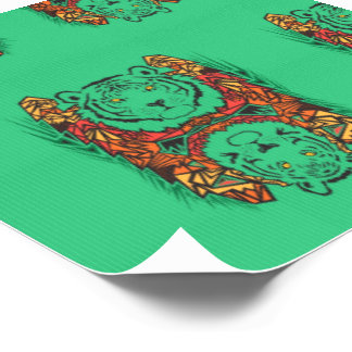 Tigers - Green Temporary Tattoos