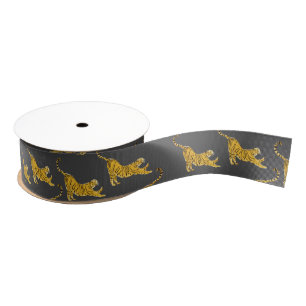 Tigers  grosgrain ribbon