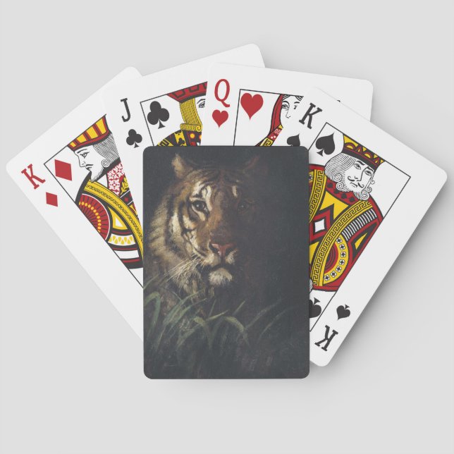Tiger's Head (by Abott Handerson Thayer) Poker Cards (Back)