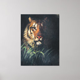 Tiger&#39;s Head, fine art painting, Canvas Print