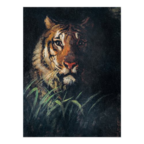 Tigers Head fine art painting Poster