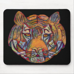 Tiger's Head Mousemat Mouse Pad