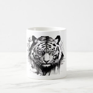 Tigers Head on a coffee mug collectors set
