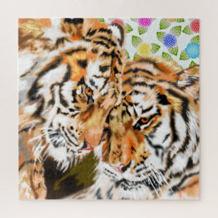 Tigers Hug - Romantic - Jigsaw Puzzle