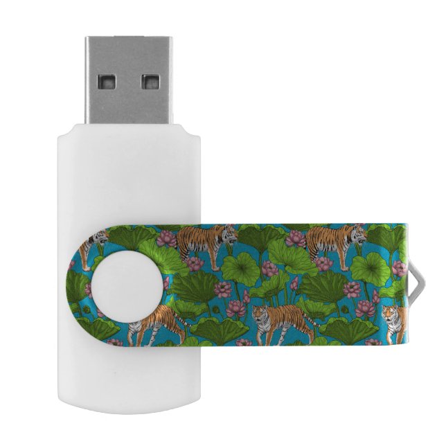 Tigers in the pink lotus pond flash drive (Opened)
