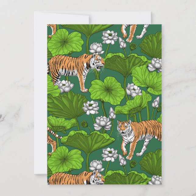 Tigers in the white lotus pond (Front)