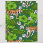 Tigers in the white lotus pond (Front/Back)