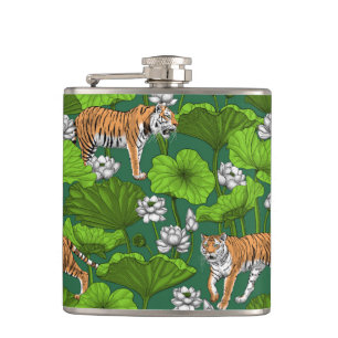 Tigers in the white lotus pond flask