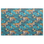 Tigers in the yellow lotus pond fabric