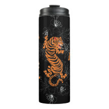 Tigers Japanese Art Style Thermal Tumbler
