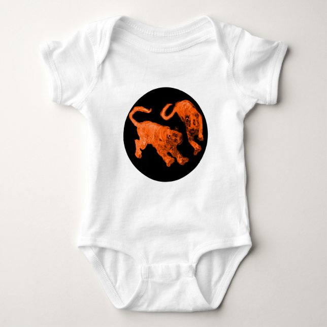 Tigers jGibney The MUSEUM Zazzle Baby Bodysuit (Front)