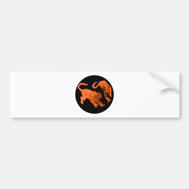 Tigers jGibney The MUSEUM Zazzle Bumper Sticker (Front)