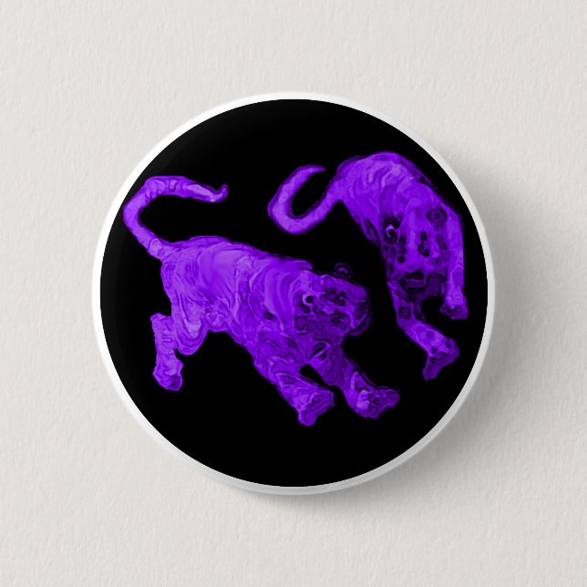 Tigers jGibney The MUSEUM Zazzle Button (Front)