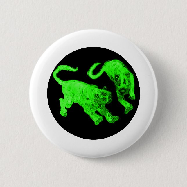 Tigers jGibney The MUSEUM Zazzle Button (Front)